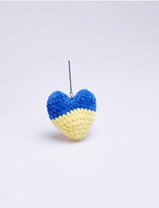 Картинка Іграшка серце жовто-блакитна