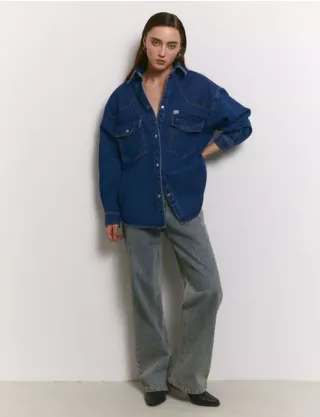 Картинка Сорочка джинсова синя