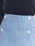 Картинка Спідниця міні блакитна з принтом гусяча лапка