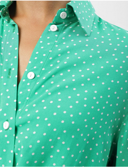 Картинка Блуза зелена з принтом