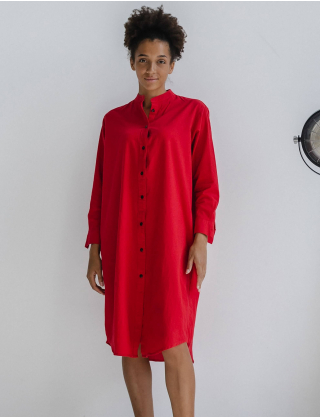 Картинка Сукня-сорочка міді червона