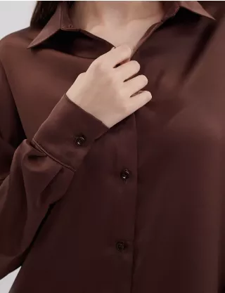 Картинка Блуза темно-коричнева