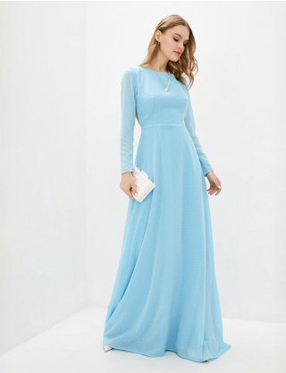 Картинка Сукня максі блакитна з прнитом