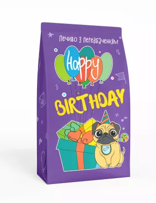 Картинка Печиво "Happy Birthday" з передбаченням в коробці
