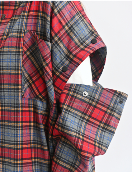 Картинка Сорочка в клітинку червона