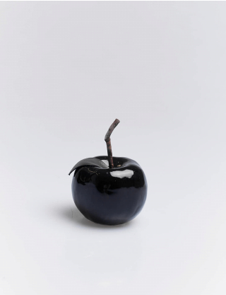 Картинка Скульптура у формі яблука чорна керамічна 