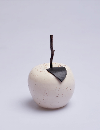 Картинка Скульптура "Яблуко" біла керамічна