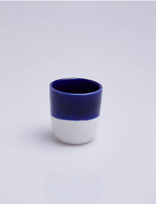 Картинка Чашка керамічна біло-синя, 250 мл