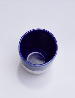 Картинка Чашка керамічна біло-синя, 250 мл