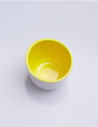 Картинка Чашка керамічна біло-жовта, 250 мл