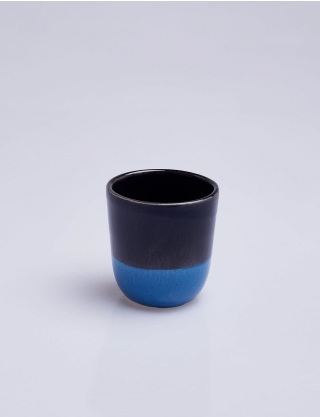 Картинка Чашка керамічна чорно-синя, 250 мл