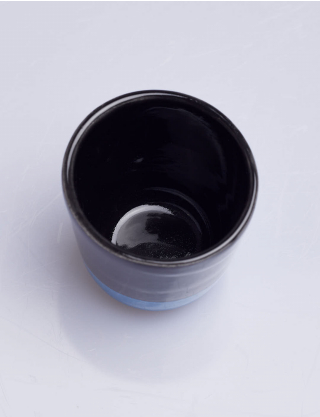 Картинка Чашка керамічна чорно-синя, 250 мл