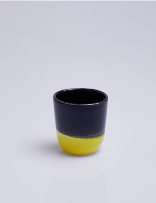 Картинка Чашка керамічна чорно-жовта, 250 мл