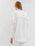Картинка Блуза шовкова з рюшем на спині біла