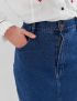 Картинка Спідниця міді джинсова синя