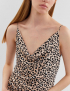Картинка Сукня-комбінація міді бежева з леопардовим принтом