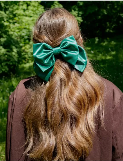 Картинка Бант для волосся зелений