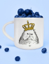Картинка Чашка "Кіт в короні" біла