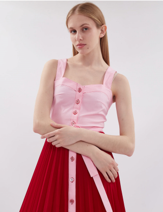 Картинка Сукня міді рожево-червона