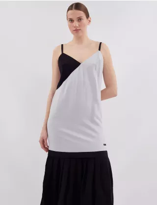 Картинка Сукня міді чорно-сіра 