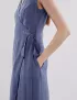 Картинка Сукня міді блакитна на запах