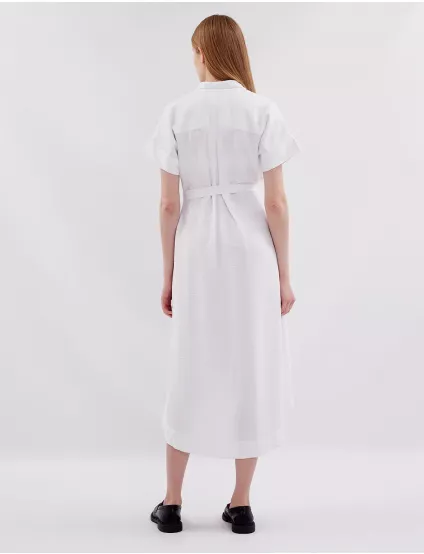 Картинка Сукня міді біла на запах