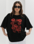 Картинка Футболка чорна з принтом