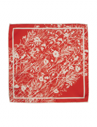 Картинка Шовкова хустина паше "Поле Маків цвіт", 30 х 30 см