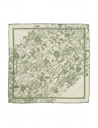 Картинка ﻿﻿﻿Шовкова хустина паше "Поле Зелені простори", 30 х 30 см