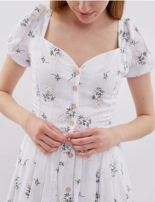 Картинка Сукня міні біла з принтом