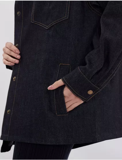 Картинка Куртка джинсова темно-синя