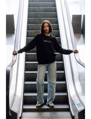 Світшот "Координати Києва" чорний Картинка Світшот "Координати Києва" чорний