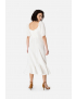 Картинка Сукня міді біла з розрізом