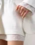Картинка Спідниця міні біла лляна на підкладці