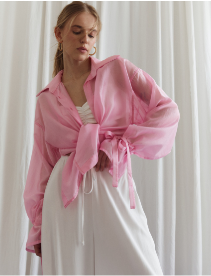 Картинка Блуза батист рожева