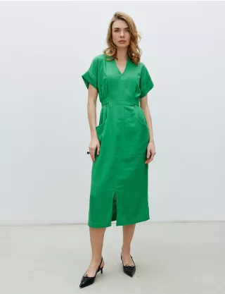 Картинка Сукня міді зелена 