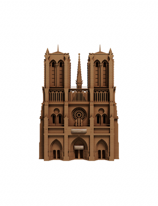 Картинка Скульптурний пазл з картону "Собор Паризької Богоматері"
