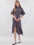 Картинка Сукня міді сіра з принтом