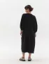 Картинка Сукня міді з фактурна чорна