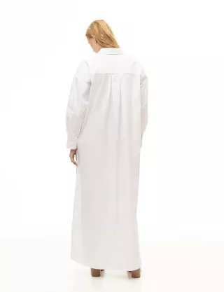 Картинка Сукня-сорочка максі біла