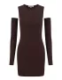 Картинка Сукня мін коричнева зі знімними рукавами