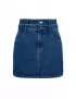 Картинка Спідниця міні джинсова з подвійним поясом синя