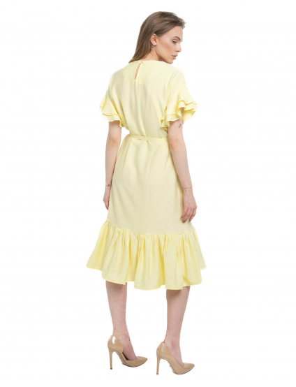 Картинка Сукня міді жовта