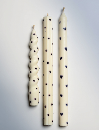 Картинка Набір Dalmatian Taper Candles білий