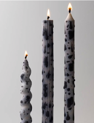 Картинка Набір Dalmatian Taper Candles білий