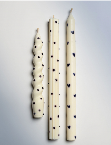 Картинка Набір Dalmatian Taper Candles білий