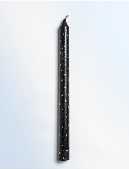 Картинка Набір свічок Dotted Taper Candles чорний