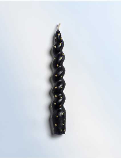 Картинка Набір свічок Dotted Taper Candles чорний