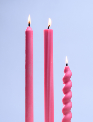 Картинка Набір свічок Taper Candles рожевий