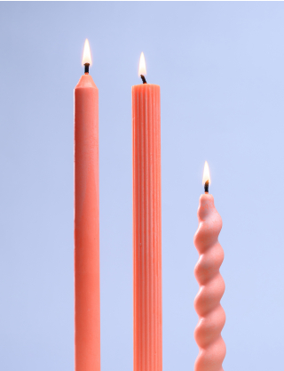 Картинка Набір свічок Taper Candles помаранчевий